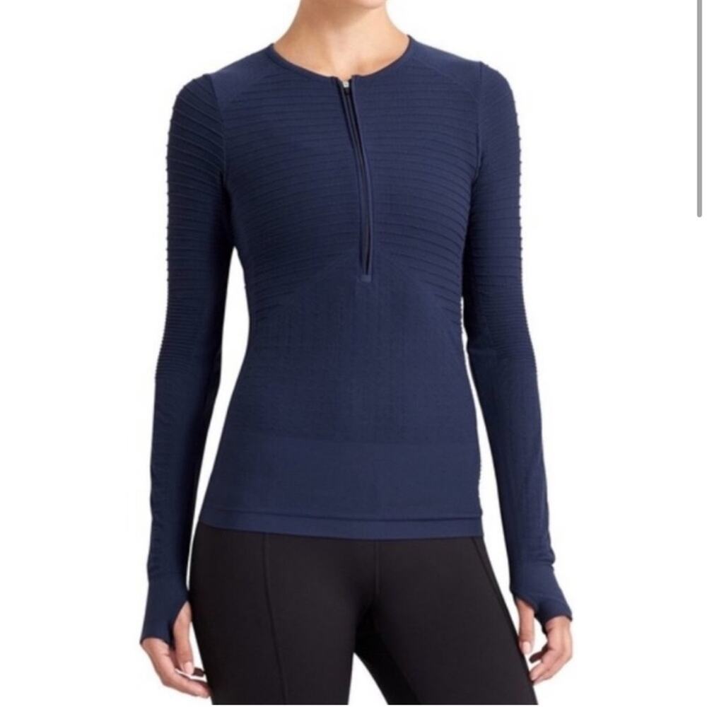 Derek Lam x Athleta Collab Long Sleeve 1/4 Zip Pullover - Navy - Large